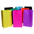 School Smart School Smart 085623 Flat Bottom Paper Bag; 6 x 11 In; Assorted Color; Pack 28 85623